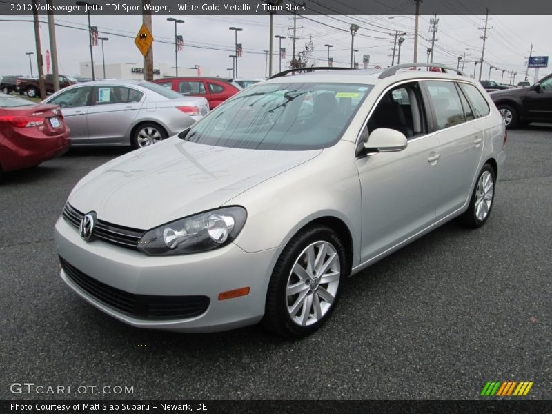 White Gold Metallic / Titan Black 2010 Volkswagen Jetta TDI SportWagen