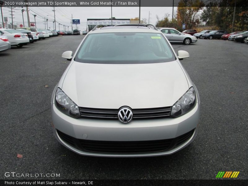 White Gold Metallic / Titan Black 2010 Volkswagen Jetta TDI SportWagen