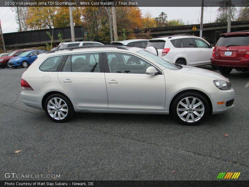 White Gold Metallic / Titan Black 2010 Volkswagen Jetta TDI SportWagen