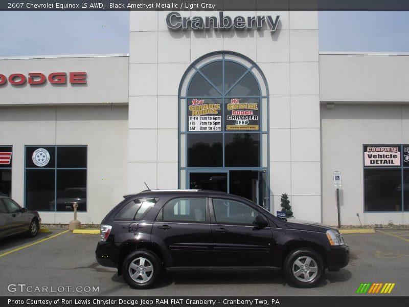 Black Amethyst Metallic / Light Gray 2007 Chevrolet Equinox LS AWD