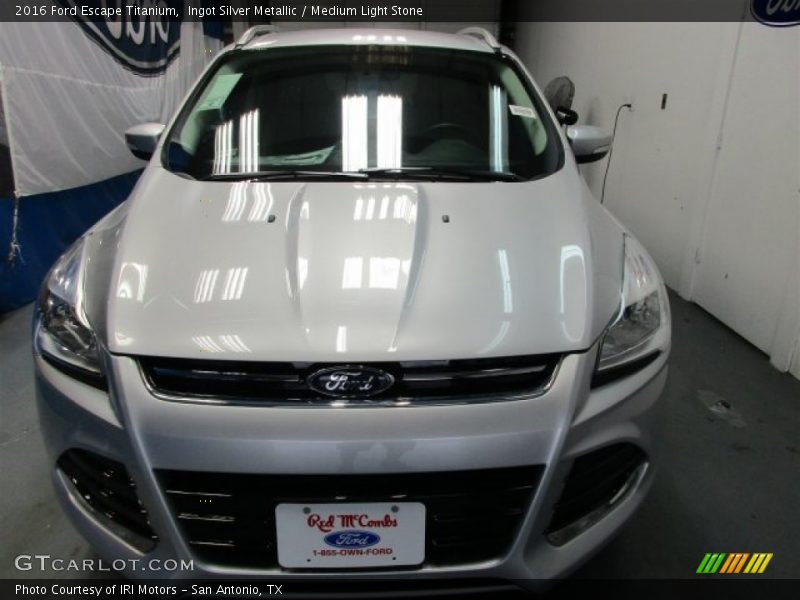 Ingot Silver Metallic / Medium Light Stone 2016 Ford Escape Titanium