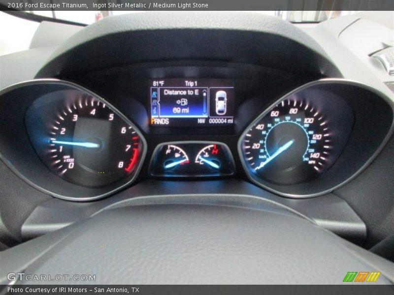 Ingot Silver Metallic / Medium Light Stone 2016 Ford Escape Titanium