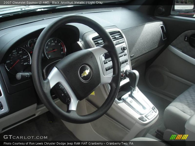 Black Amethyst Metallic / Light Gray 2007 Chevrolet Equinox LS AWD