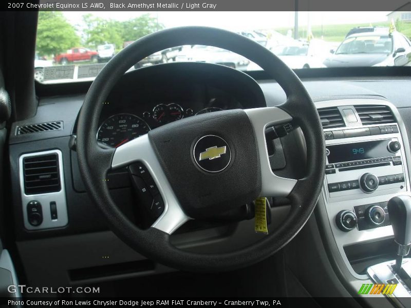 Black Amethyst Metallic / Light Gray 2007 Chevrolet Equinox LS AWD