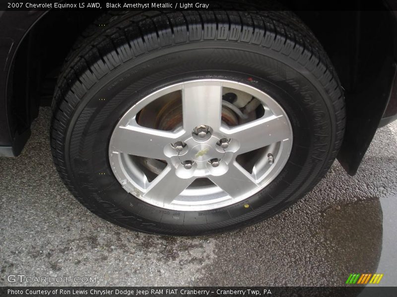 Black Amethyst Metallic / Light Gray 2007 Chevrolet Equinox LS AWD