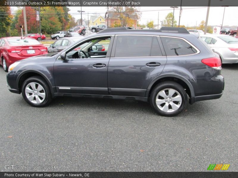 Graphite Gray Metallic / Off Black 2010 Subaru Outback 2.5i Premium Wagon