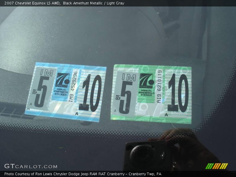 Black Amethyst Metallic / Light Gray 2007 Chevrolet Equinox LS AWD