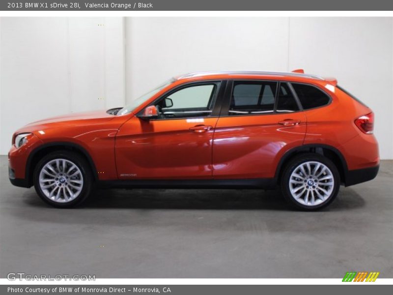 Valencia Orange / Black 2013 BMW X1 sDrive 28i