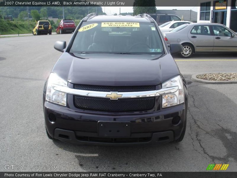 Black Amethyst Metallic / Light Gray 2007 Chevrolet Equinox LS AWD