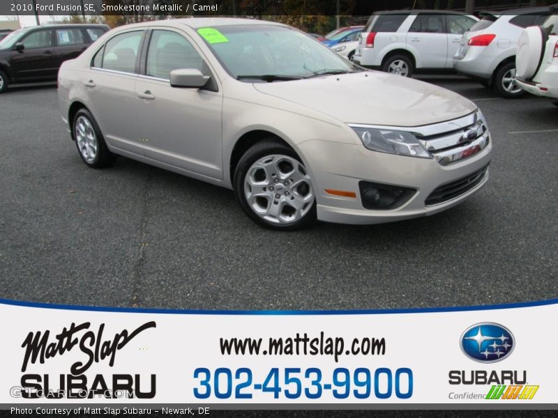 Smokestone Metallic / Camel 2010 Ford Fusion SE