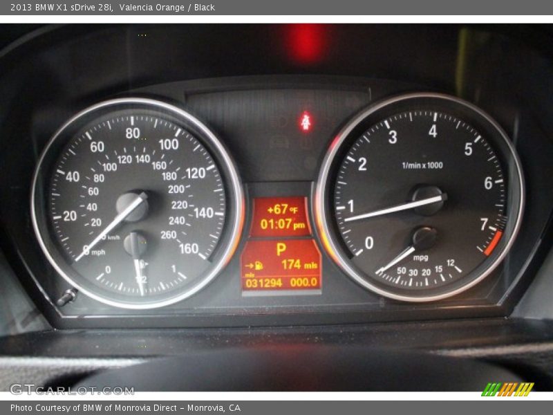 Valencia Orange / Black 2013 BMW X1 sDrive 28i
