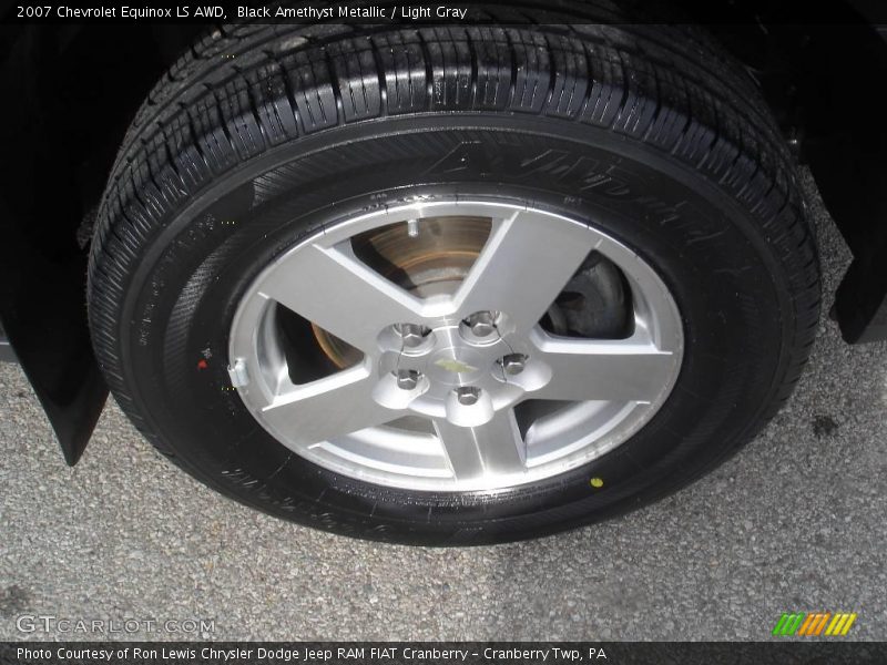 Black Amethyst Metallic / Light Gray 2007 Chevrolet Equinox LS AWD
