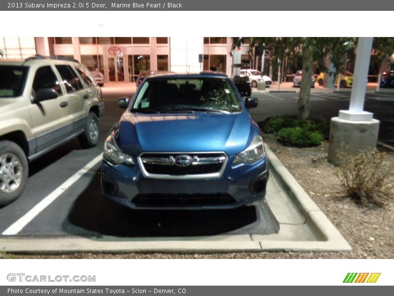 Marine Blue Pearl / Black 2013 Subaru Impreza 2.0i 5 Door