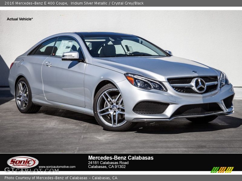Iridium Silver Metallic / Crystal Grey/Black 2016 Mercedes-Benz E 400 Coupe