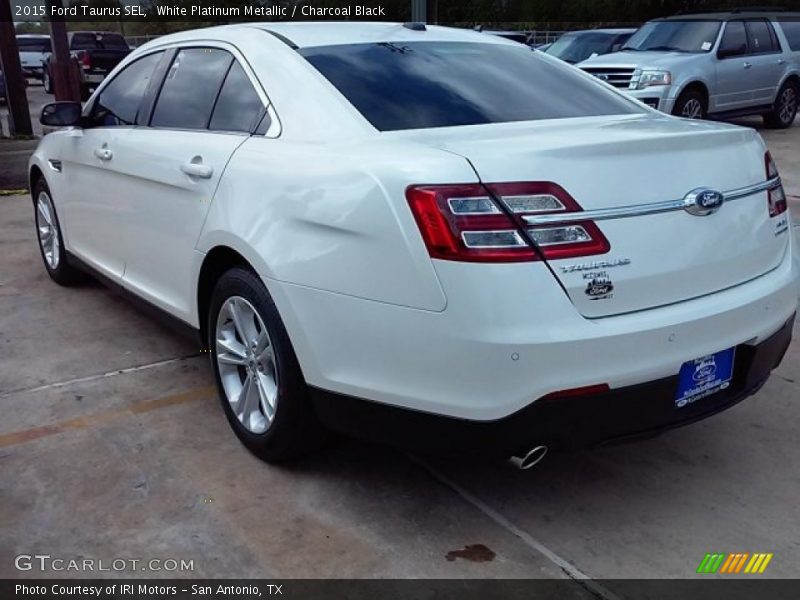 White Platinum Metallic / Charcoal Black 2015 Ford Taurus SEL