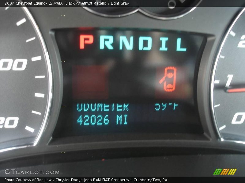 Black Amethyst Metallic / Light Gray 2007 Chevrolet Equinox LS AWD