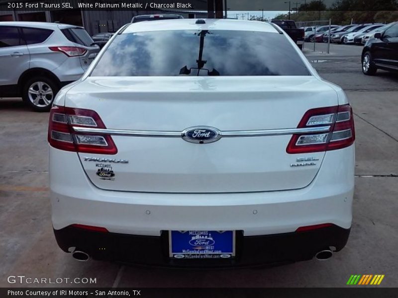 White Platinum Metallic / Charcoal Black 2015 Ford Taurus SEL