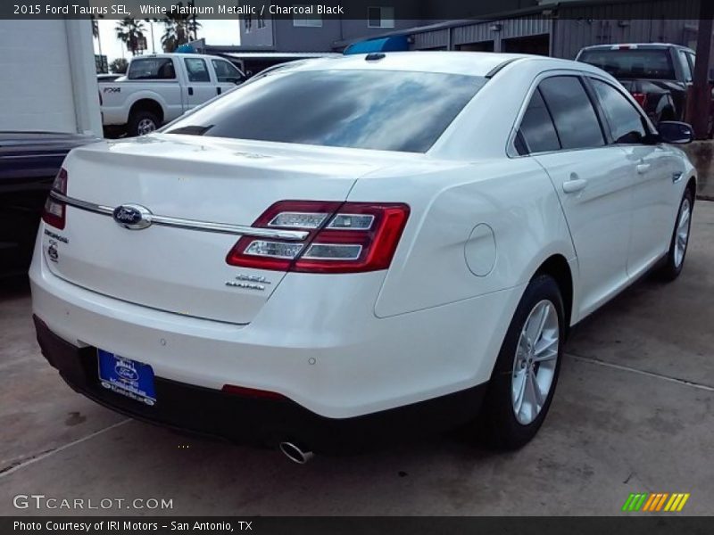White Platinum Metallic / Charcoal Black 2015 Ford Taurus SEL