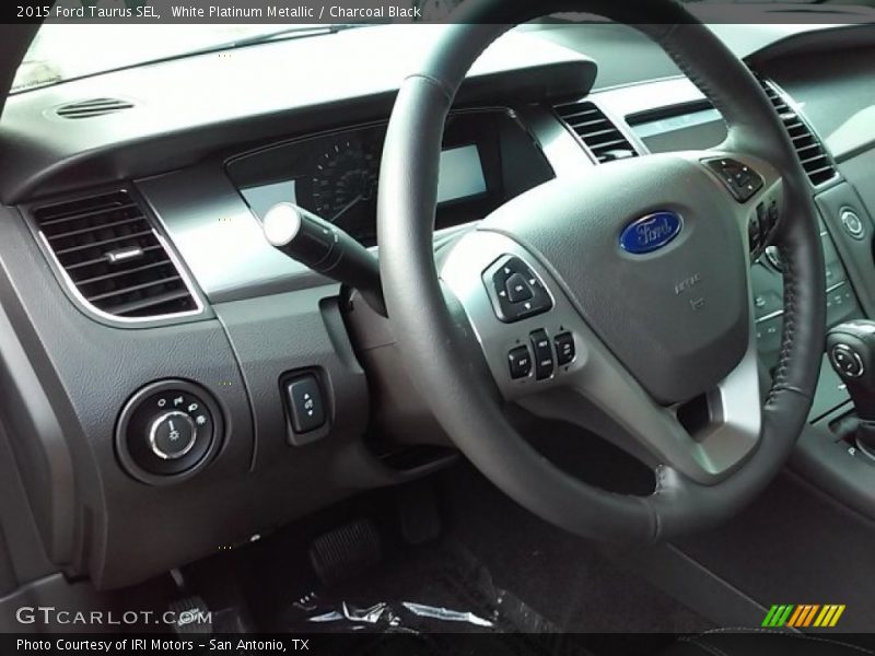 White Platinum Metallic / Charcoal Black 2015 Ford Taurus SEL