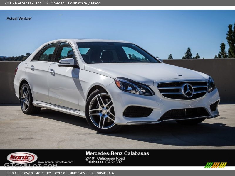 Polar White / Black 2016 Mercedes-Benz E 350 Sedan