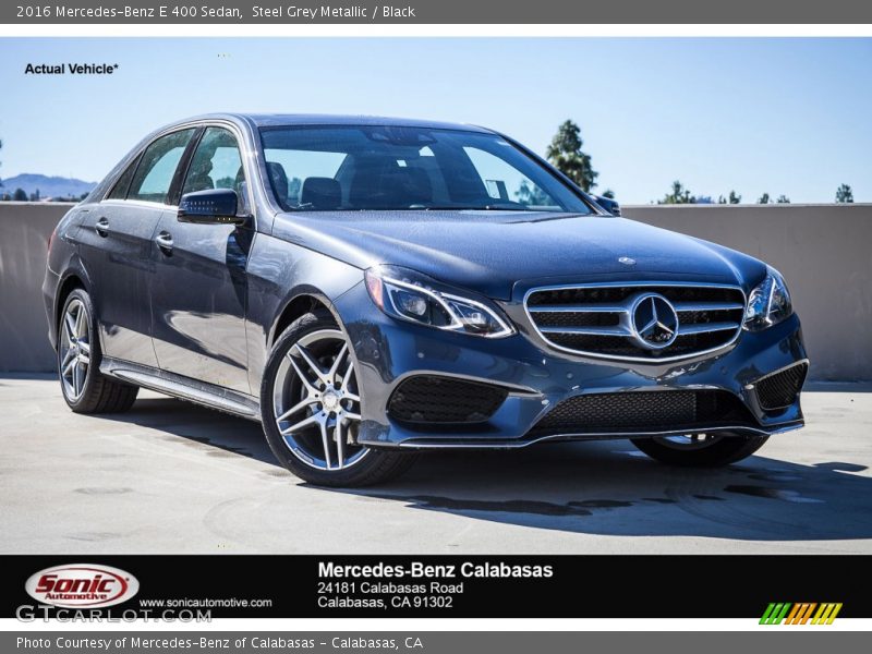 Steel Grey Metallic / Black 2016 Mercedes-Benz E 400 Sedan