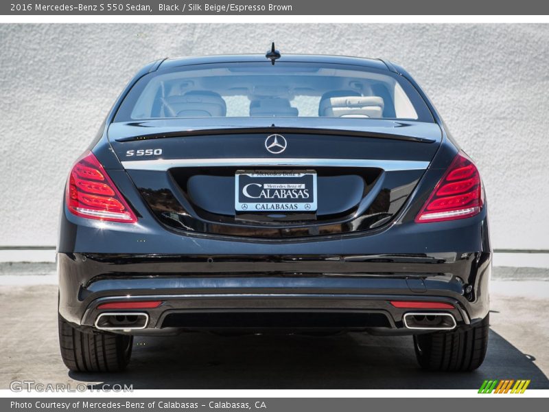 Black / Silk Beige/Espresso Brown 2016 Mercedes-Benz S 550 Sedan