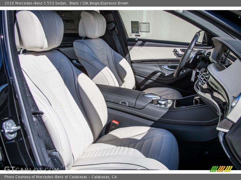 Black / Silk Beige/Espresso Brown 2016 Mercedes-Benz S 550 Sedan