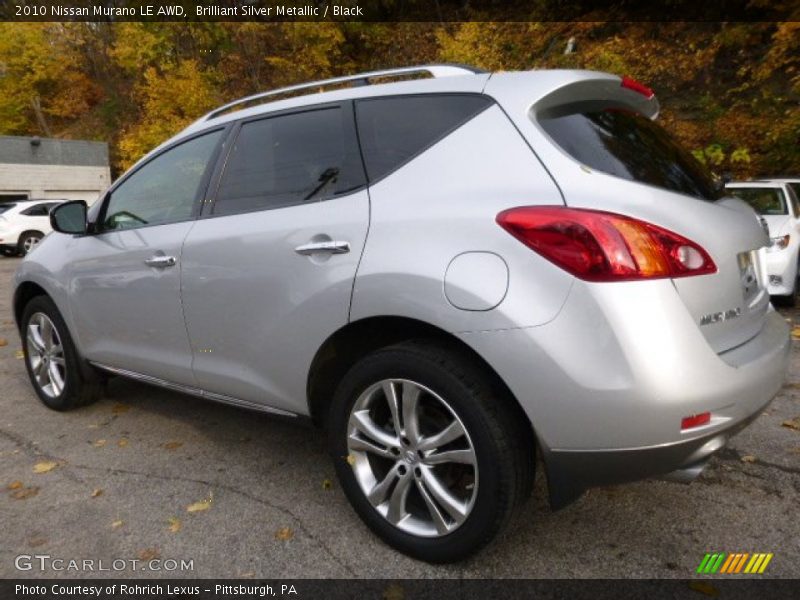 Brilliant Silver Metallic / Black 2010 Nissan Murano LE AWD