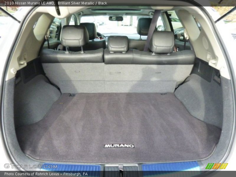 Brilliant Silver Metallic / Black 2010 Nissan Murano LE AWD