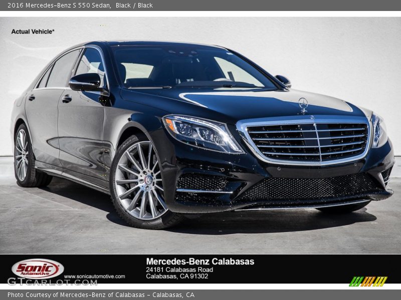 Black / Black 2016 Mercedes-Benz S 550 Sedan