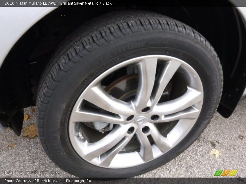Brilliant Silver Metallic / Black 2010 Nissan Murano LE AWD