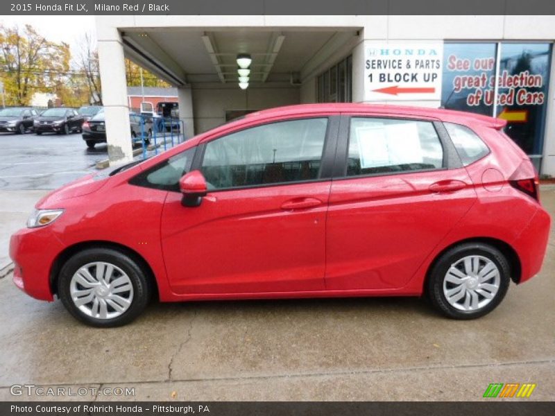 Milano Red / Black 2015 Honda Fit LX