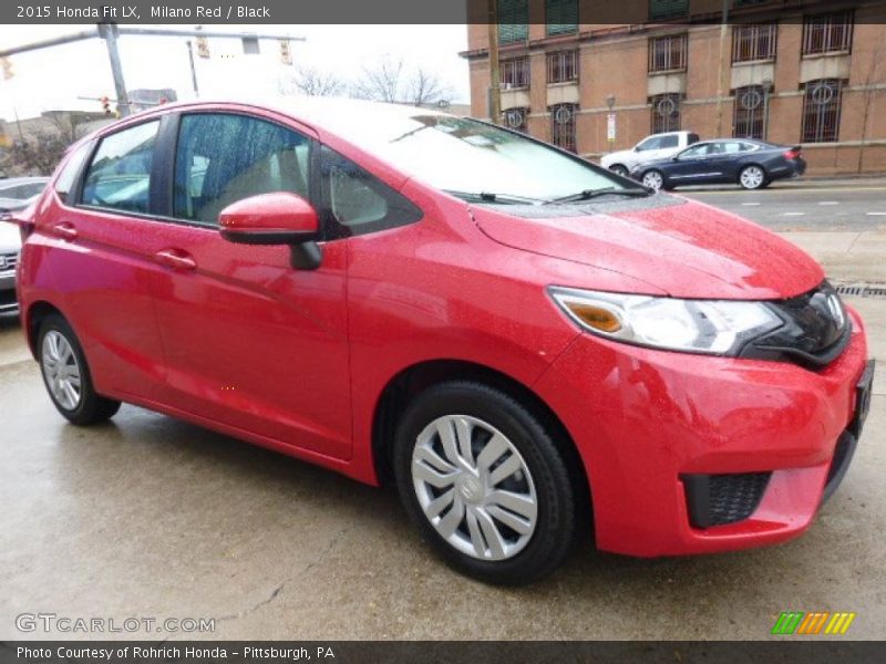 Milano Red / Black 2015 Honda Fit LX