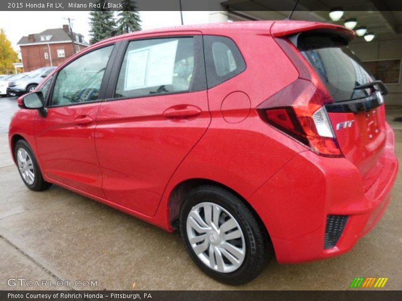 Milano Red / Black 2015 Honda Fit LX