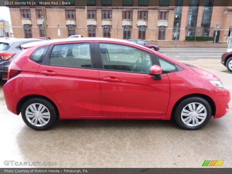 Milano Red / Black 2015 Honda Fit LX