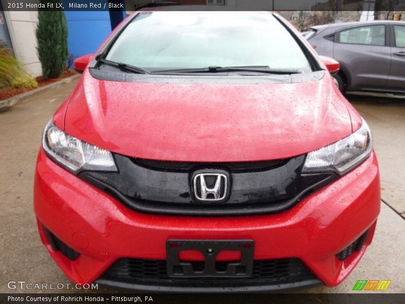 Milano Red / Black 2015 Honda Fit LX