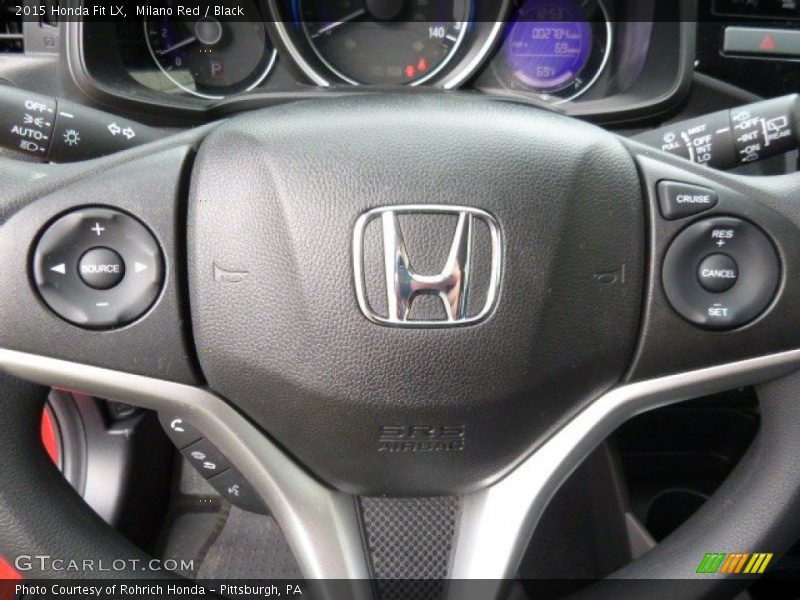 Milano Red / Black 2015 Honda Fit LX