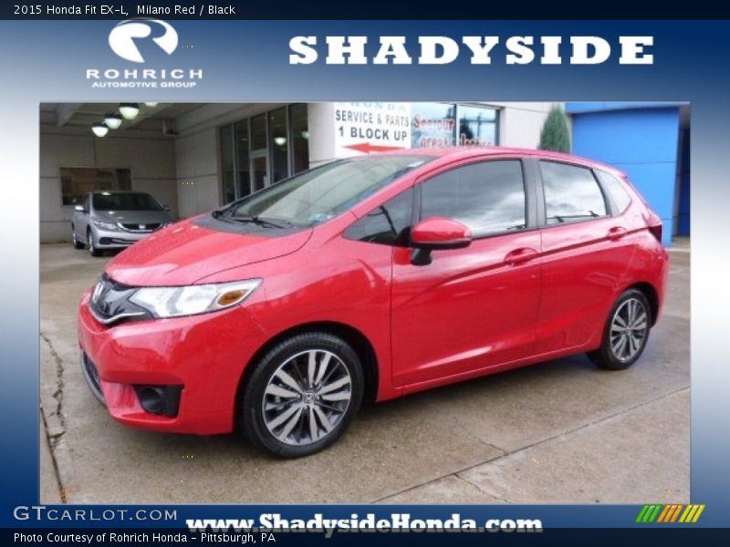 Milano Red / Black 2015 Honda Fit EX-L