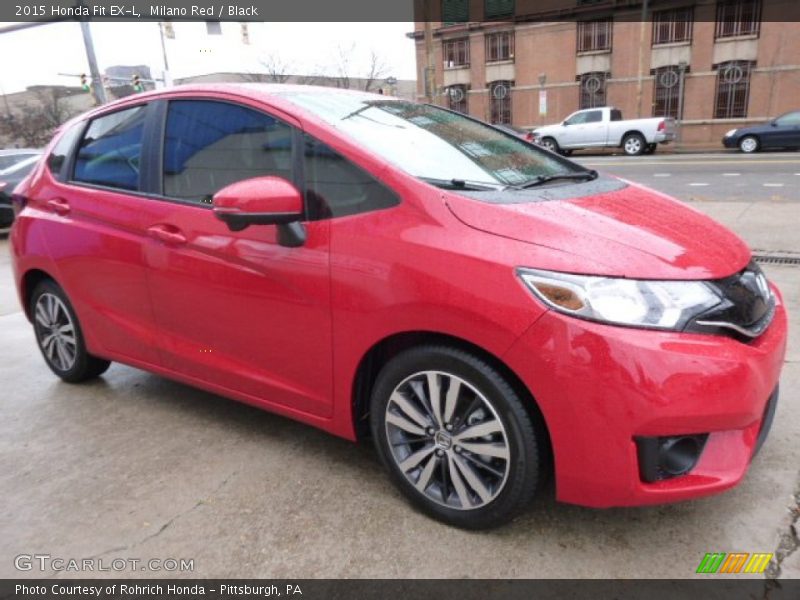 Milano Red / Black 2015 Honda Fit EX-L