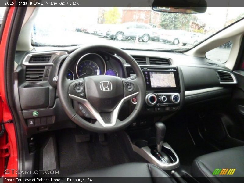 Milano Red / Black 2015 Honda Fit EX-L