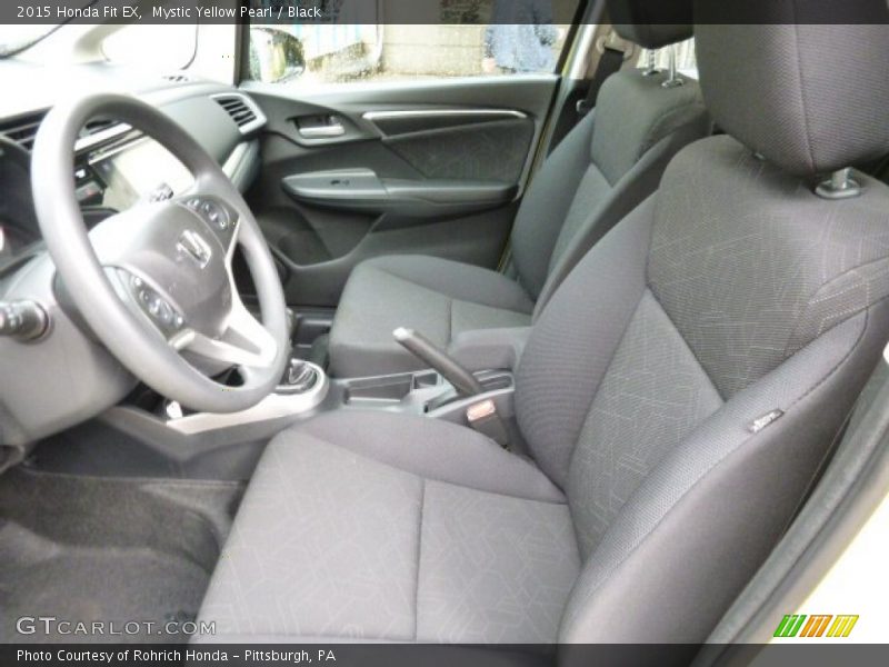 Mystic Yellow Pearl / Black 2015 Honda Fit EX