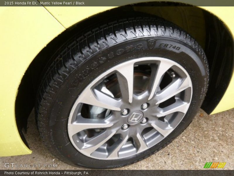 Mystic Yellow Pearl / Black 2015 Honda Fit EX