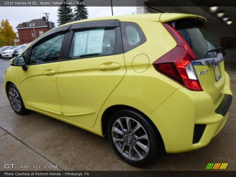 Mystic Yellow Pearl / Black 2015 Honda Fit EX