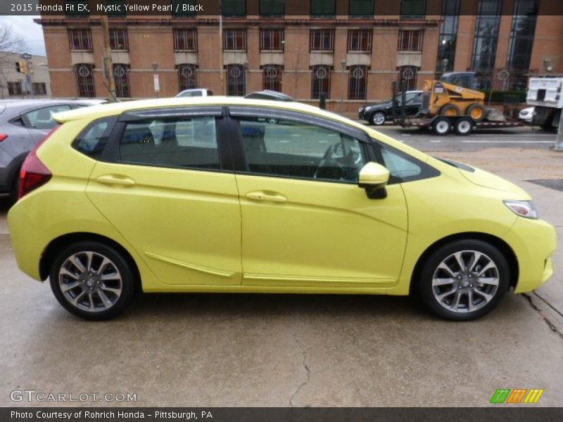 Mystic Yellow Pearl / Black 2015 Honda Fit EX
