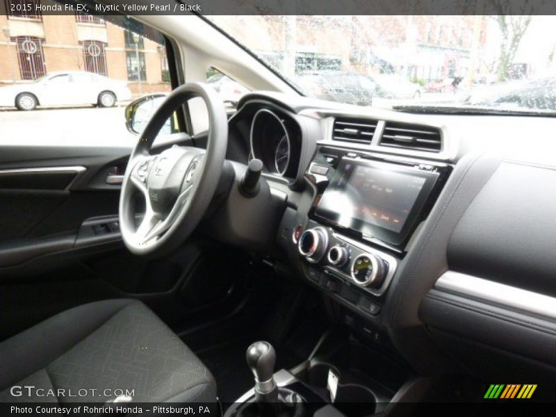 Mystic Yellow Pearl / Black 2015 Honda Fit EX