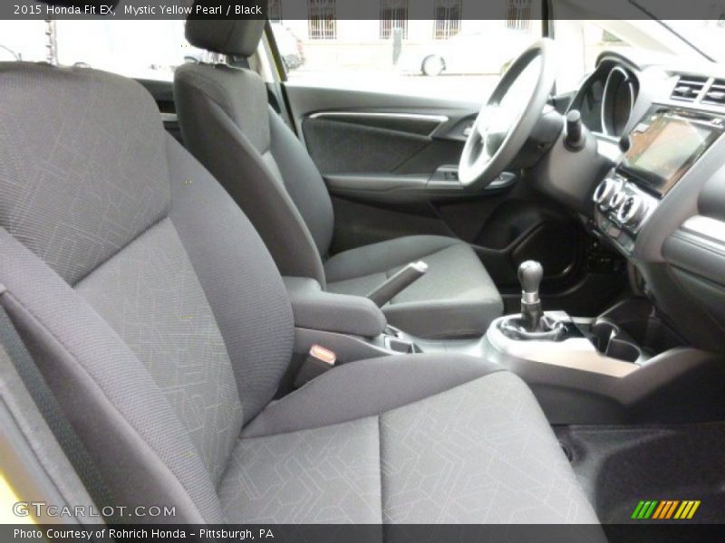 Mystic Yellow Pearl / Black 2015 Honda Fit EX