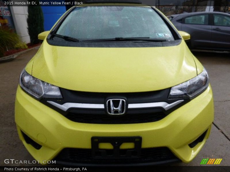 Mystic Yellow Pearl / Black 2015 Honda Fit EX