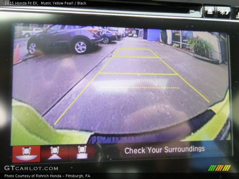 Mystic Yellow Pearl / Black 2015 Honda Fit EX