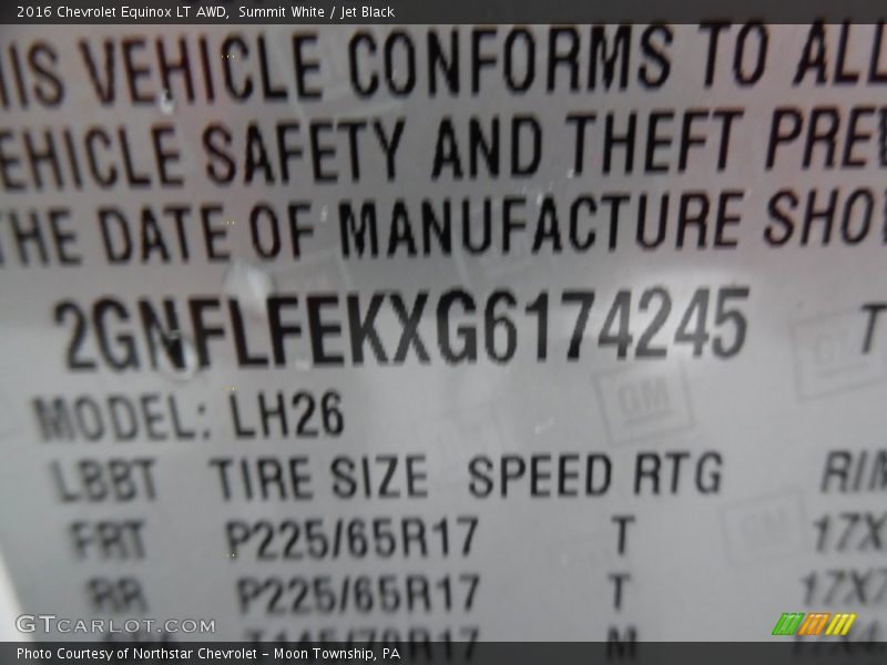 Summit White / Jet Black 2016 Chevrolet Equinox LT AWD
