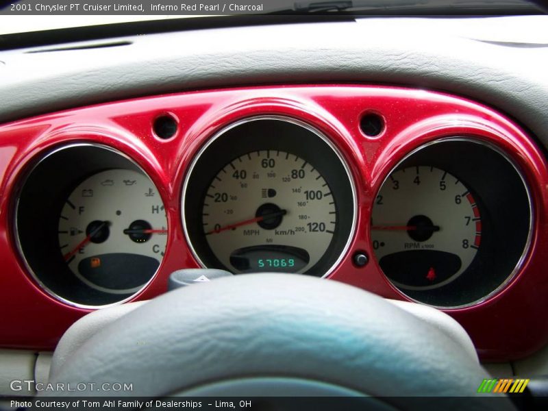 Inferno Red Pearl / Charcoal 2001 Chrysler PT Cruiser Limited